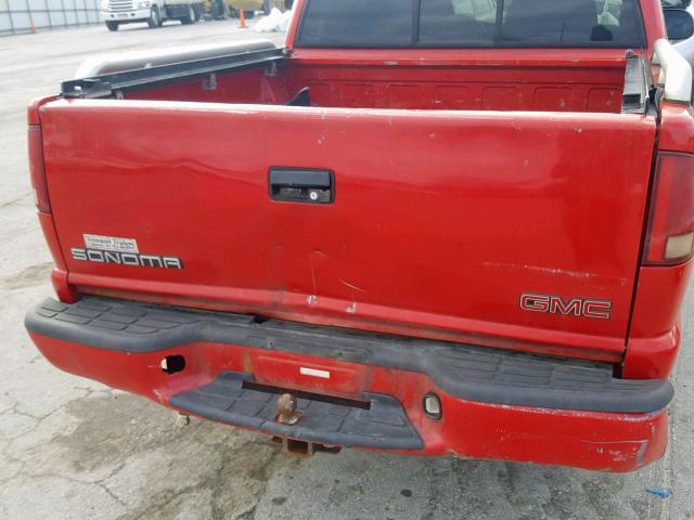 1GTDT13W12K225520 - 2002 GMC SONOMA RED photo 9