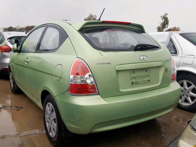 KMHCM3AC2AU181314 - 2010 HYUNDAI ACCENT BLU GREEN photo 3