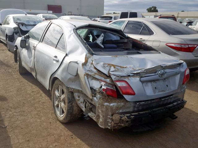 4T1BE46K27U556299 - 2007 TOYOTA CAMRY SILVER photo 3