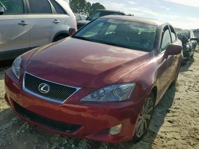 JTHCK262985018845 - 2008 LEXUS IS 250 RED photo 2