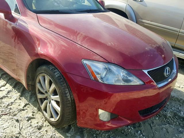 JTHCK262985018845 - 2008 LEXUS IS 250 RED photo 9