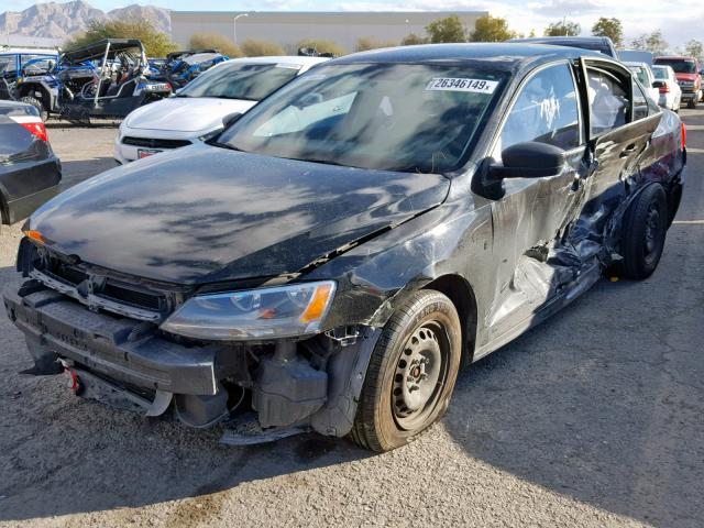 3VW2K7AJ5EM369831 - 2014 VOLKSWAGEN JETTA BASE BLUE photo 2