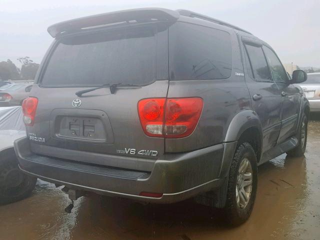 5TDBT48A85S251633 - 2005 TOYOTA SEQUOIA LI GRAY photo 4