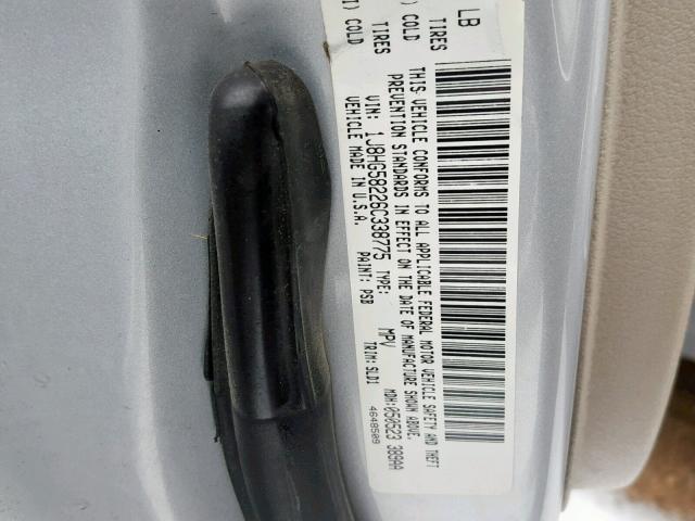 1J8HG58226C338775 - 2006 JEEP COMMANDER SILVER photo 10