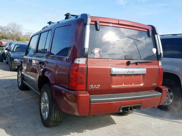 1J8HG58287C529330 - 2007 JEEP COMMANDER MAROON photo 3