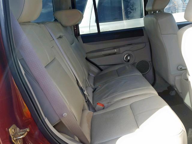 1J8HG58287C529330 - 2007 JEEP COMMANDER MAROON photo 6