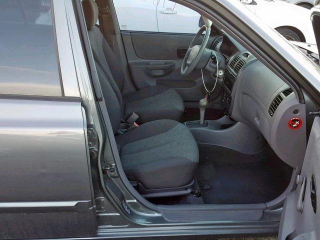 KMHCG45C35U603698 - 2005 HYUNDAI ACCENT GL BLUE photo 5