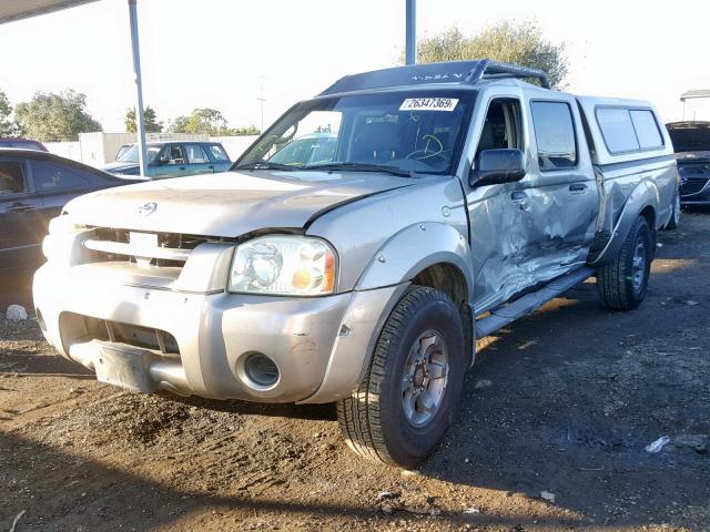 1N6ED29X84C459834 - 2004 NISSAN FRONTIER C GRAY photo 2