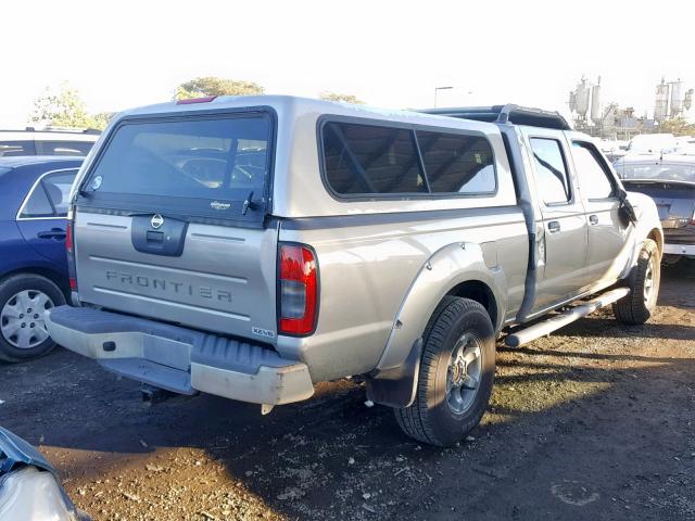 1N6ED29X84C459834 - 2004 NISSAN FRONTIER C GRAY photo 4