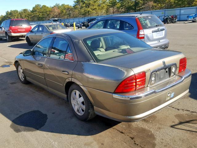 1LNHM86S52Y702426 - 2002 LINCOLN LS BEIGE photo 3