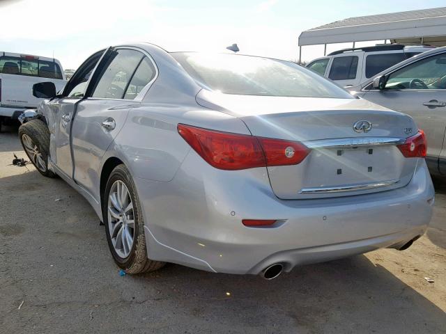 JN1BV7AP2EM683353 - 2014 INFINITI Q50 BASE SILVER photo 3