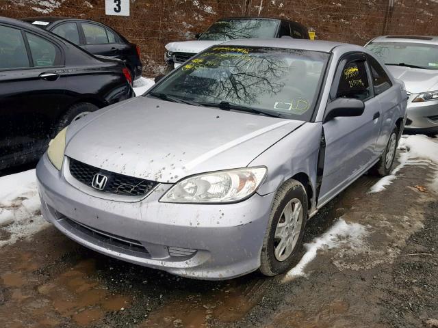 1HGEM22314L057410 - 2004 HONDA CIVIC DX V SILVER photo 2