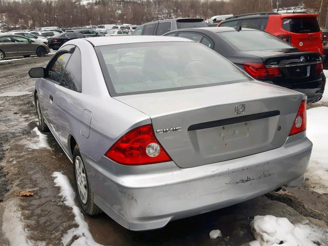 1HGEM22314L057410 - 2004 HONDA CIVIC DX V SILVER photo 3