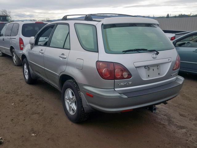 JT6HF10U7X0094003 - 1999 LEXUS RX 300 SILVER photo 3