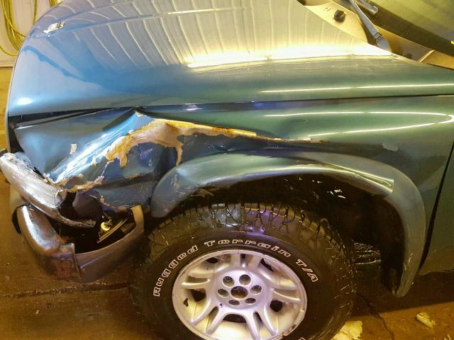 1D7HG38X03S294130 - 2003 DODGE DAKOTA QUA BLUE photo 9