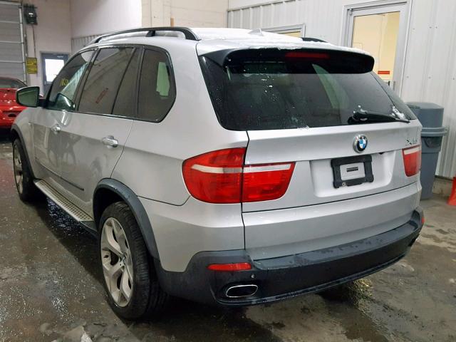 5UXFE83559L168955 - 2009 BMW X5 XDRIVE4 SILVER photo 3