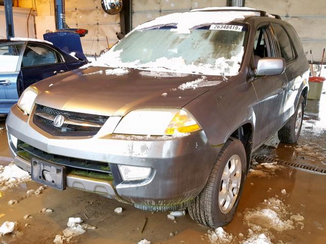 2HNYD18632H507943 - 2002 ACURA MDX TOURIN GRAY photo 2