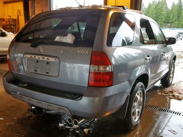 2HNYD18632H507943 - 2002 ACURA MDX TOURIN GRAY photo 4