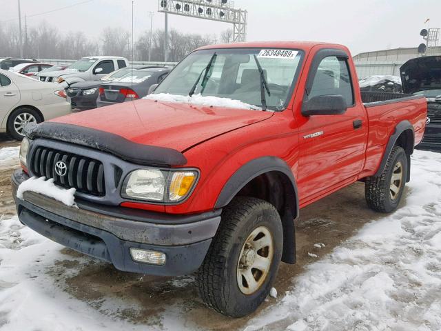 5TEPM62N91Z834512 - 2001 TOYOTA TACOMA RED photo 2