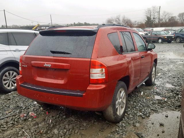 1J8FF47W67D179263 - 2007 JEEP COMPASS RED photo 4
