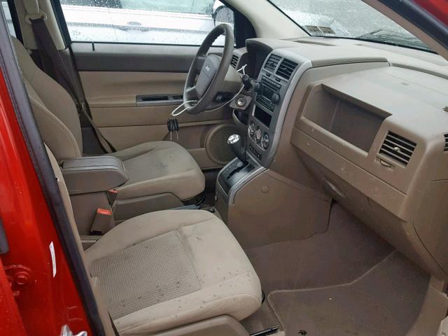 1J8FF47W67D179263 - 2007 JEEP COMPASS RED photo 6