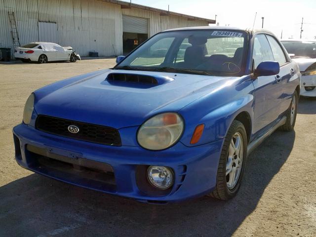 JF1GD29692G514161 - 2002 SUBARU IMPREZA WR BLUE photo 2