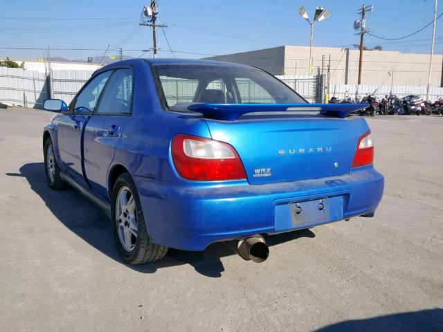 JF1GD29692G514161 - 2002 SUBARU IMPREZA WR BLUE photo 3