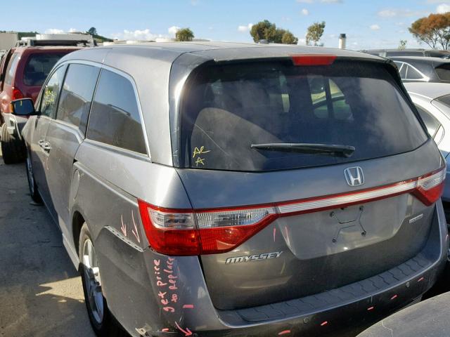 5FNRL5H91BB051929 - 2011 HONDA ODYSSEY TO GRAY photo 3