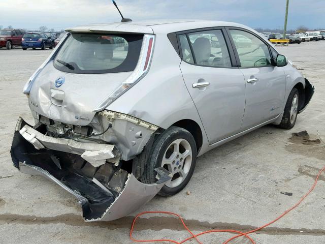 JN1AZ0CP0BT008252 - 2011 NISSAN LEAF SV SILVER photo 4