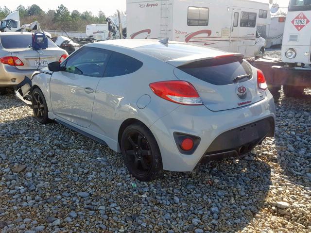 KMHTC6AE8EU208396 - 2014 HYUNDAI VELOSTER T GRAY photo 3