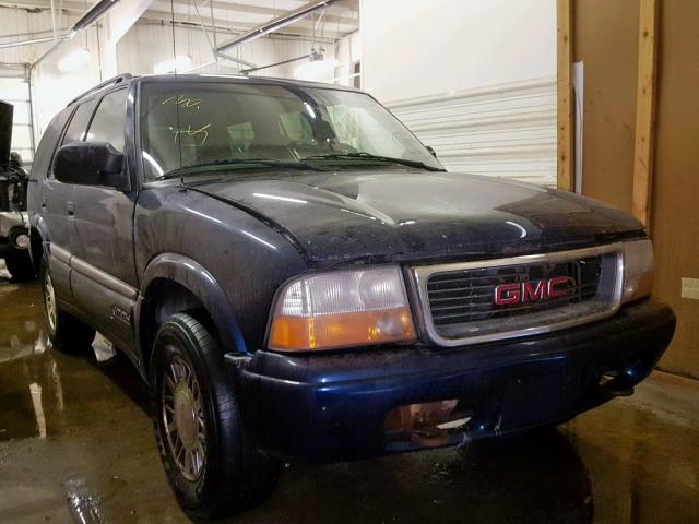 1GKDT13W912139911 - 2001 GMC JIMMY BLUE photo 1