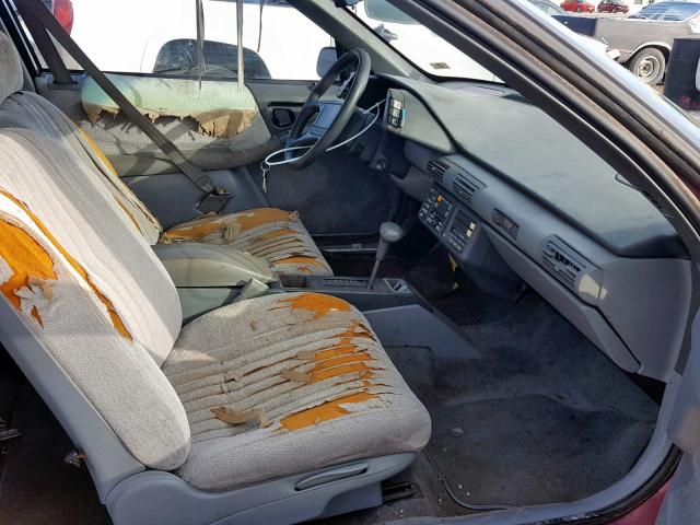 1G2WJ14T7KF334466 - 1989 PONTIAC GRAND PRIX MAROON photo 5