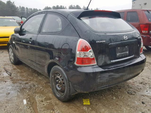 KMHCM36C59U126828 - 2009 HYUNDAI ACCENT GS BLACK photo 3