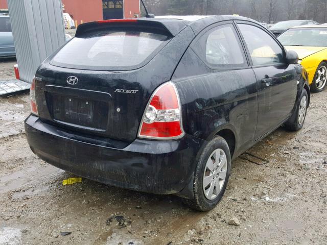 KMHCM36C59U126828 - 2009 HYUNDAI ACCENT GS BLACK photo 4