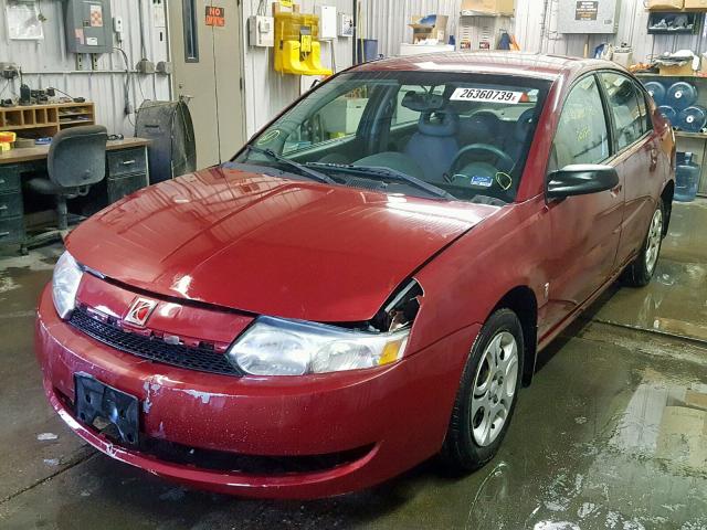 1G8AJ52F24Z171280 - 2004 SATURN ION LEVEL MAROON photo 2