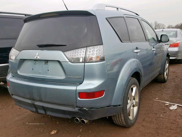 JA4MS41X47Z009914 - 2007 MITSUBISHI OUTLANDER TEAL photo 4