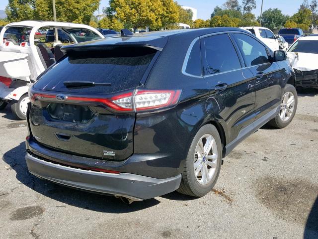 2FMTK3J93FBB92863 - 2015 FORD EDGE SEL BLACK photo 4