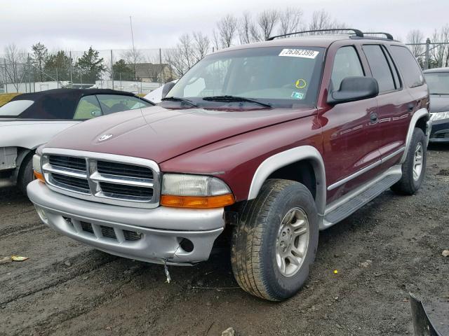 1D4HS58N03F541807 - 2003 DODGE DURANGO SL RED photo 2