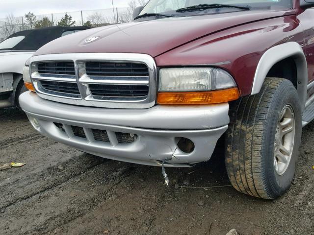 1D4HS58N03F541807 - 2003 DODGE DURANGO SL RED photo 9