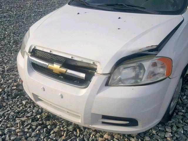 KL1TD56687B075299 - 2007 CHEVROLET AVEO BASE თეთრი ფოტო 9