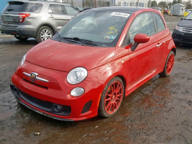 3C3CFFFH0FT503488 - 2015 FIAT 500 ABARTH RED photo 2