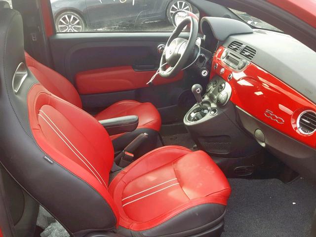 3C3CFFFH0FT503488 - 2015 FIAT 500 ABARTH RED photo 5