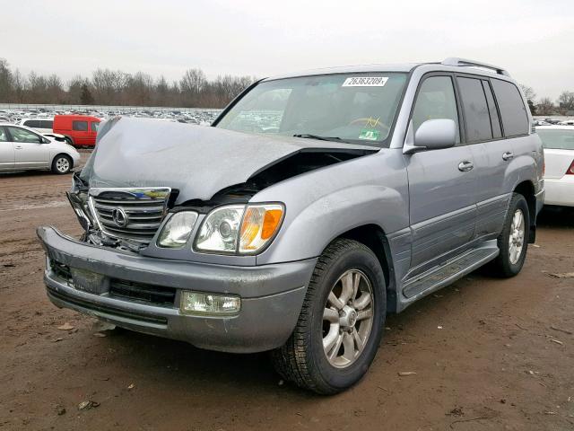 JTJHT00W053553510 - 2005 LEXUS LX 470 BLUE photo 2