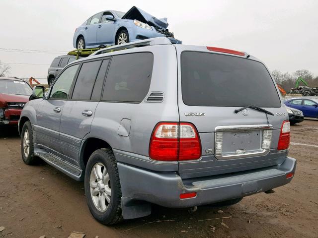 JTJHT00W053553510 - 2005 LEXUS LX 470 BLUE photo 3