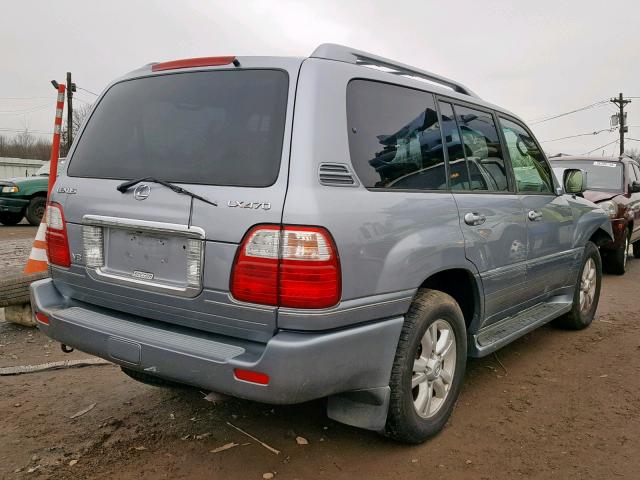 JTJHT00W053553510 - 2005 LEXUS LX 470 BLUE photo 4