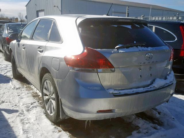 4T3ZA3BB8GU097264 - 2016 TOYOTA VENZA XLE SILVER photo 3