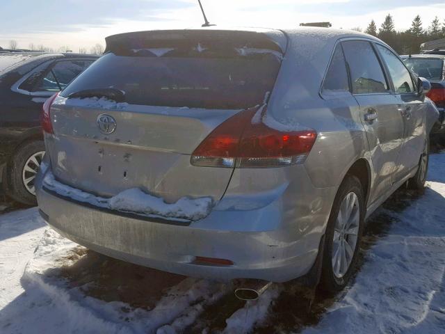 4T3ZA3BB8GU097264 - 2016 TOYOTA VENZA XLE SILVER photo 4