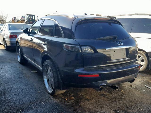 JNRBS08W68X400319 - 2008 INFINITI FX45 BLACK photo 3