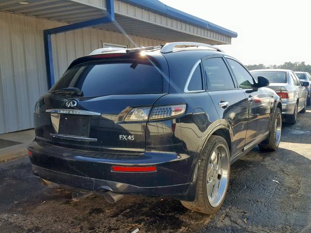 JNRBS08W68X400319 - 2008 INFINITI FX45 BLACK photo 4