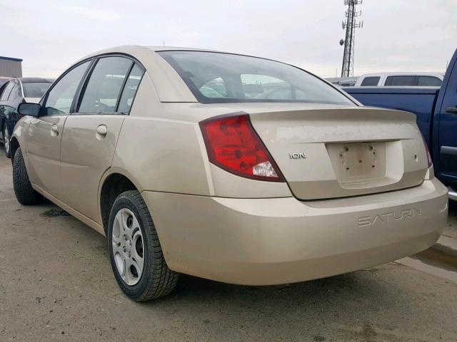 1G8AJ52F74Z226421 - 2004 SATURN ION LEVEL GOLD photo 3